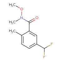 Chemical structure of 5-(difluoromethyl)-N-methoxy-N,2-dimethylbenzamide - CSSB07124062738