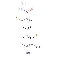 Chemical structure of 4'-amino-2',3-difluoro-N,3'-dimethyl-[1,1'-biphenyl]-4-carboxamide - CSSB06586375272