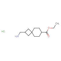 Chemical structure of ethyl 2-(aminomethyl)spiro[3.5]nonane-7-carboxylate hydrochloride - CSSB20963517373