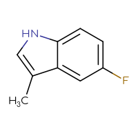 Chemical structure of 5-fluoro-3-methyl-1H-indole - CSSB00000067317