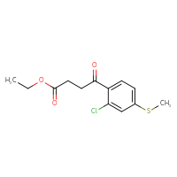 Chemical structure of ethyl 4-[2-chloro-4-(methylsulfanyl)phenyl]-4-oxobutanoate - CSSB00020572469