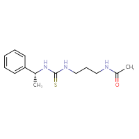 Chemical structure of N-[3-({[(1R)-1-phenylethyl]carbamothioyl}amino)propyl]acetamide - CSSB21432480019