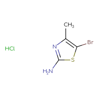 Chemical structure of 5-bromo-4-methyl-1,3-thiazol-2-amine hydrochloride - CSSB00000732705