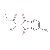 Chemical structure of N-methyl-2-(5-methyl-1,3-dioxo-2,3-dihydro-1H-isoindol-2-yl)propanamide - CSSB02000467380