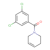 Chemical structure of 1-(3,5-dichlorobenzoyl)-1,2,3,6-tetrahydropyridine - CSSB00103352446