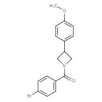 Chemical structure of 1-(4-bromobenzoyl)-3-(4-methoxyphenyl)azetidine - CSSB15261992638
