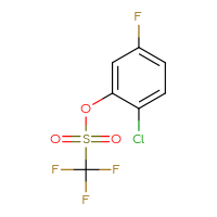 Chemical structure of 2-chloro-5-fluorophenyl trifluoromethanesulfonate - CSSB00010870324
