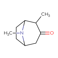 Chemical structure of 2,8-dimethyl-8-azabicyclo[3.2.1]octan-3-one - CSSB00010684299