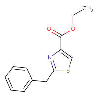 Chemical structure of ethyl 2-benzyl-1,3-thiazole-4-carboxylate - CSSB00000274367