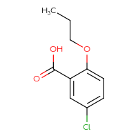Chemical structure of 5-chloro-2-propoxybenzoic acid - CSSB00000215691