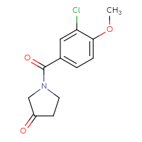 Chemical structure of 1-(3-chloro-4-methoxybenzoyl)pyrrolidin-3-one - CSSB02153037653