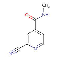Chemical structure of 2-cyano-N-methylpyridine-4-carboxamide - CSSB00009824149