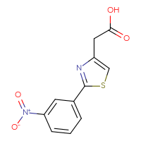 Chemical structure of 2-[2-(3-nitrophenyl)-1,3-thiazol-4-yl]acetic acid - CSSB00000794515
