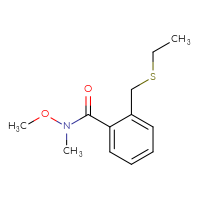 Chemical structure of 2-[(ethylsulfanyl)methyl]-N-methoxy-N-methylbenzamide - CSSB00103340530