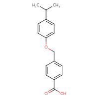Chemical structure of 4-{[4-(propan-2-yl)phenoxy]methyl}benzoic acid - CSSB00015197346