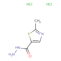 Chemical structure of 2-methyl-1,3-thiazole-5-carbohydrazide dihydrochloride - CSSB06741647247