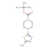 Chemical structure of tert-butyl 4-(5-amino-1,3,4-thiadiazol-2-yl)piperazine-1-carboxylate - CSSB00010413027