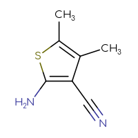 Chemical structure of 2-amino-4,5-dimethylthiophene-3-carbonitrile - CSSB00000183289