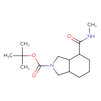 Chemical structure of tert-butyl 4-(methylcarbamoyl)-octahydro-1H-isoindole-2-carboxylate - CSSB09894213326