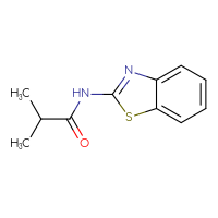 Chemical structure of N-(1,3-benzothiazol-2-yl)-2-methylpropanamide - CSSB00000154944