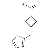 Chemical structure of 1-{3-[(thiophen-2-yl)methyl]azetidin-1-yl}ethan-1-one - CSSB00079981485