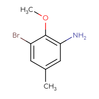 Chemical structure of 3-bromo-2-methoxy-5-methylaniline - CSSB00009812937