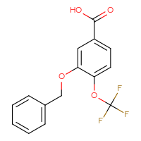 Chemical structure of 3-(benzyloxy)-4-(trifluoromethoxy)benzoic acid - CSSB06447551221