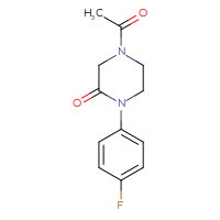 Chemical structure of 4-acetyl-1-(4-fluorophenyl)piperazin-2-one - CSSB14369448241