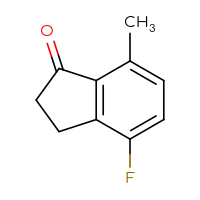 Chemical structure of 4-fluoro-7-methyl-2,3-dihydro-1H-inden-1-one - CSSB00011999517