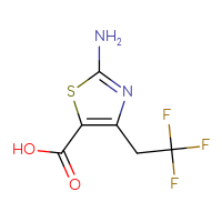 Chemical structure of 2-amino-4-(2,2,2-trifluoroethyl)-1,3-thiazole-5-carboxylic acid - CSSB21474900338