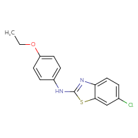 Chemical structure of 6-chloro-N-(4-ethoxyphenyl)-1,3-benzothiazol-2-amine - CSSB00020652128