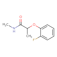 Chemical structure of 2-(2-fluorophenoxy)-N-methylpropanamide - CSSB00000204228