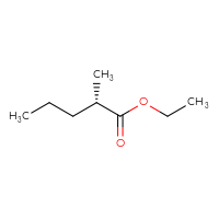 Chemical structure of ethyl (2S)-2-methylpentanoate - CSSB00159248493