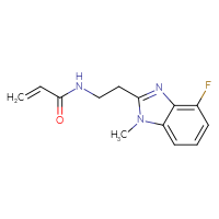 Chemical structure of N-[2-(4-fluoro-1-methyl-1H-1,3-benzodiazol-2-yl)ethyl]prop-2-enamide - CSSB02000655748