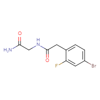 Chemical structure of 2-(4-bromo-2-fluorophenyl)-N-(carbamoylmethyl)acetamide - CSSB00017160116