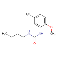 Chemical structure of 3-butyl-1-(2-methoxy-5-methylphenyl)urea - CSSB00000385787