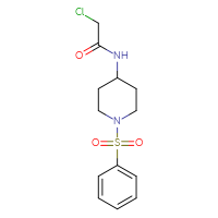 Chemical structure of N-[1-(benzenesulfonyl)piperidin-4-yl]-2-chloroacetamide - CSSB21332100362