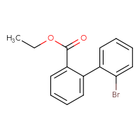 Chemical structure of ethyl 2'-bromo-[1,1'-biphenyl]-2-carboxylate - CSSB00133897730