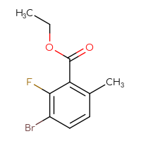 Chemical structure of ethyl 3-bromo-2-fluoro-6-methylbenzoate - CSSB00015451840