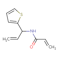 Chemical structure of N-[1-(thiophen-2-yl)prop-2-en-1-yl]prop-2-enamide - CSSB20773531518