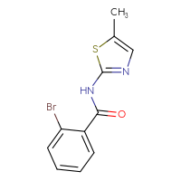Chemical structure of 2-bromo-N-(5-methyl-1,3-thiazol-2-yl)benzamide - CSSB00000154612