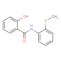 Chemical structure of 2-hydroxy-N-[2-(methylsulfanyl)phenyl]benzamide - CSSB00000633236
