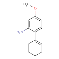 Chemical structure of 2-(cyclohex-1-en-1-yl)-5-methoxyaniline - CSSB00961773642