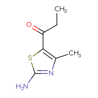Chemical structure of 1-(2-amino-4-methyl-1,3-thiazol-5-yl)propan-1-one - CSSB00009958530