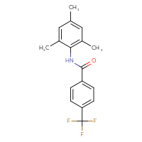 Chemical structure of 4-(trifluoromethyl)-N-(2,4,6-trimethylphenyl)benzamide - CSSB00026316507