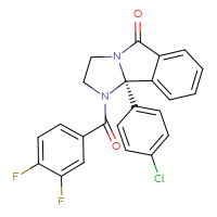 Chemical structure of (9bS)-9b-(4-chlorophenyl)-1-(3,4-difluorobenzoyl)-1H,2H,3H,5H,9bH-imidazo[2,1-a]isoindol-5-one - CSSB06256045781