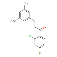 Chemical structure of 1-(2-chloro-4-fluorophenyl)-3-(3,5-dimethylphenyl)propan-1-one - CSSB00020571618