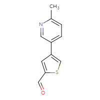 Chemical structure of 4-(6-methylpyridin-3-yl)thiophene-2-carbaldehyde - CSSB00010389140