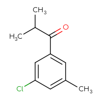Chemical structure of 1-(3-chloro-5-methylphenyl)-2-methylpropan-1-one - CSSB00013771816