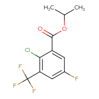 Chemical structure of propan-2-yl 2-chloro-5-fluoro-3-(trifluoromethyl)benzoate - CSSB06630655654